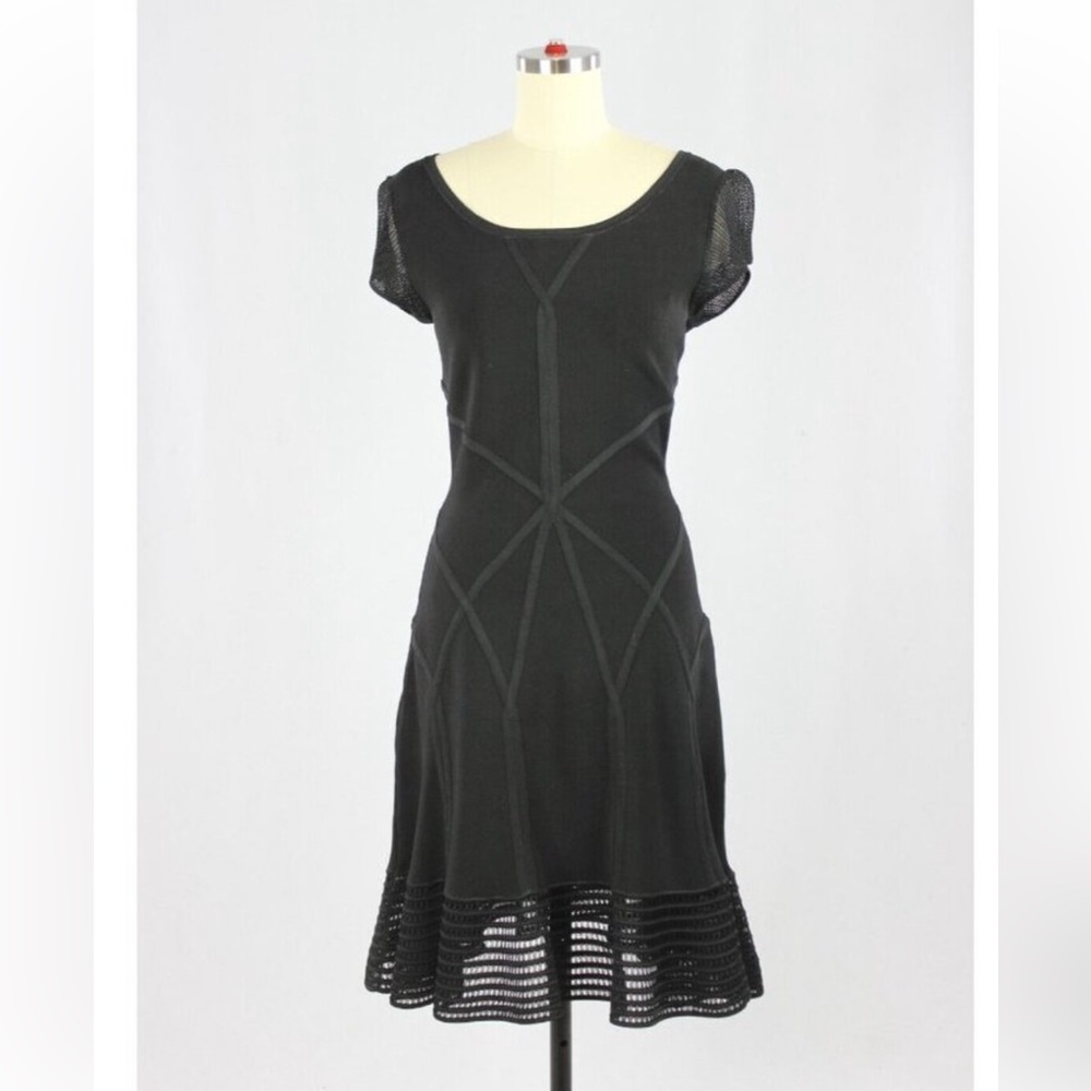 Diane von Furstenburg little black structured dress
